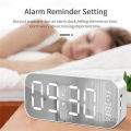 A18 Portable Wireless Speaker Clock Stereo Speaker With LED Screen FM Radio Dual Alarm Clock For Indoor Outdoor Travelling.