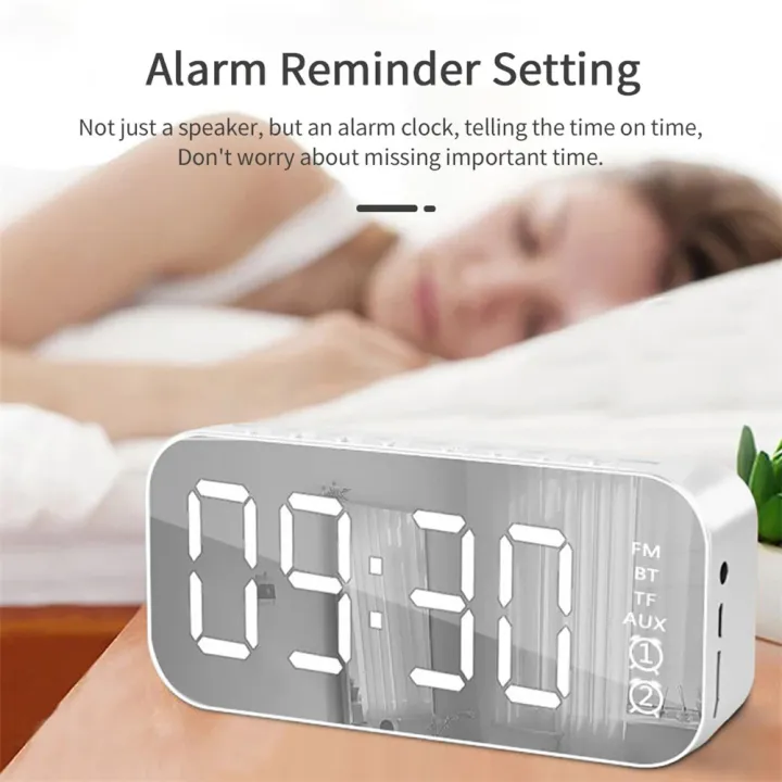 A18%20Portable%20Wireless%20Speaker%20Clock%20Stereo%20Speaker%20With%20LED%20Screen%20FM%20Radio%20Dual%20Alarm%20Clock%20For%20Indoor%20Outdoor%20Travelling%20-%20Image%205
