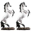 NXFDSIOZ 2X Galloping Horse Statue for Home Decor Modern Horse Figurine Sculpture Office Decoration Crafts. 
