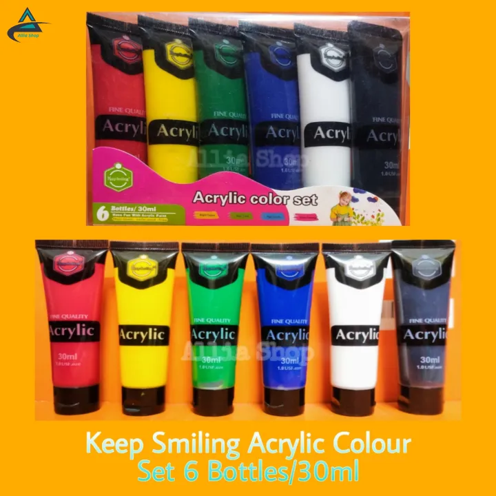 Keep%20Smiling%20Acrylic%20Paint%20Set%20(30ML)-6%20Colors%20-%20Image%203