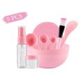 Diy Facemask Mixing Tool Kit With Big Volume  Bowl Spatula Brush Spray Bottle Puff Soaking Bottle Gauges Pack Of 9 - Makeup Brush Set. 