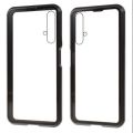 Huawei Nova 5i / Honor 20s / Honor 20 - 360 Degree Magnetic Adsorption Case Metal Frame Tempered Glass Back with Built-in Magnet Cover. 