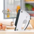Hand Mixer Mini Small Kitchen Appliance Food Preparation Handheld Cream Blender Egg Beater Cheap Electric 7 Speed Variable Speed Cake Cream Food Processor-White. 