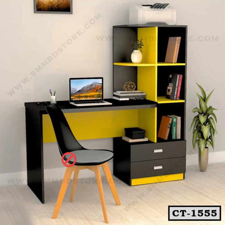 Study Table Computer Table With Drawer and Storage Shelves CT-1555 ...