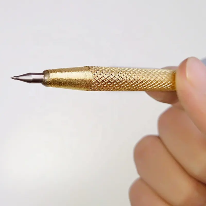 MachEl Carbide Point Tipped Scribing Pen Tool - Precision Knurled Body Scriber For Metal, Wood, Plastic Marking