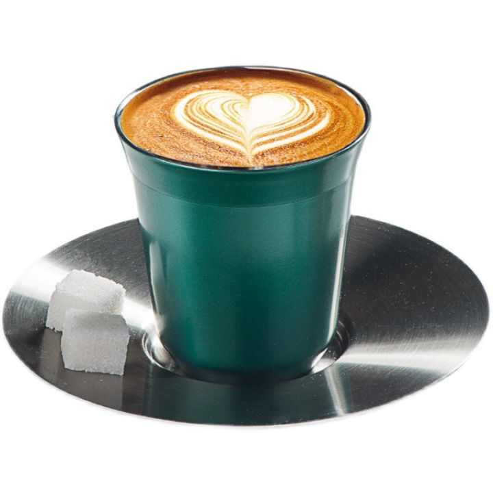 80ML Espresso Mugs Stainless Steel Coffee Cup Milk Water Drink Breakfast Tea Insulated Cup Heat Insulation Resistant Coffee Cup