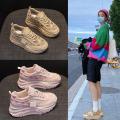 Dad Shoes Women2023Spring Popular LightweightinsFashionable Mesh Breathable Thick Bottom All-Match Height Increasing Casual Sneakers. 