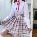 Japanese-StylejkUniform Skirt Middle and Big Children12Women's Short Skirt Student Pleated Skirt College Style School Uniform Tartan Skirt.