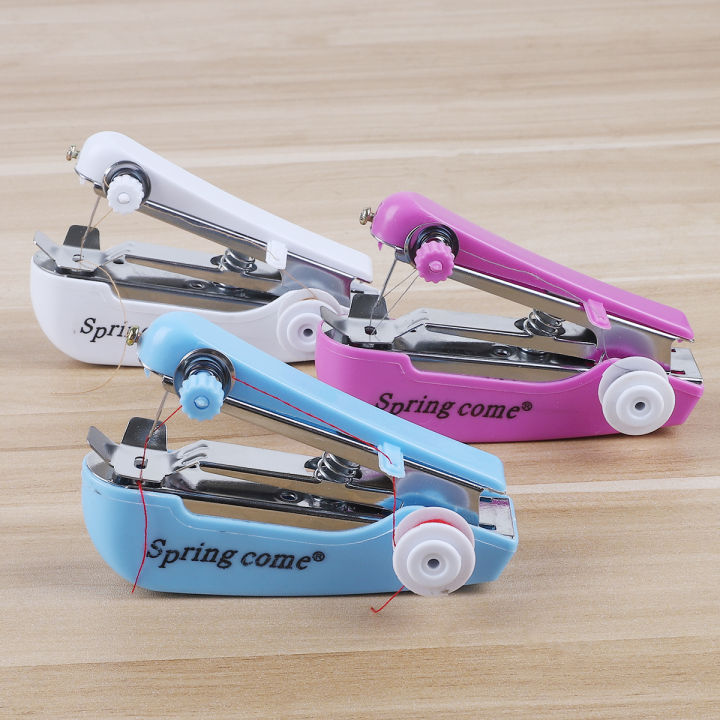 1 Piece Small Hand Sewing Machine Portable Mini Sewing Machine Hemming Hemming Presser Foot Manual Sewing Tools Home Addition