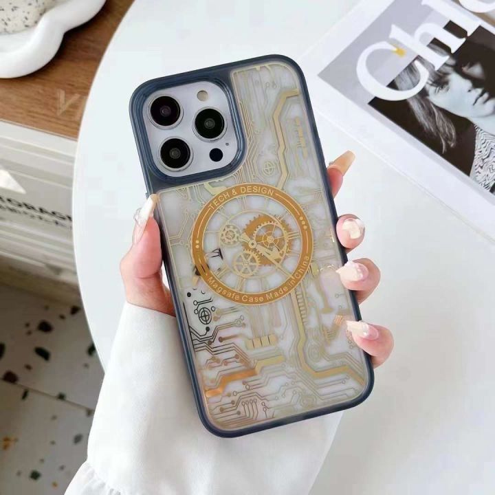 For%20iPhone%2011%20Pro%20Max%20Luang%20Gold%20Magsafe%20Magnetic%20Wireless%20Charging%20Case%20Clear%20Shockproof%20Soft%20TPU%20Protect%20Back%20Cover%20-%20Image%208