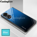 For OPPO A78 4G Case Gradient Tempered Glass Protector Hard For OPPO A78 NFC 4G Back Cover.