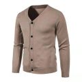 Mens Casual Button Solid V Neck Slim Fit Warm Sweater Cardigan Coat Men Sweeter Cotton Sweater Medium Cardigan.