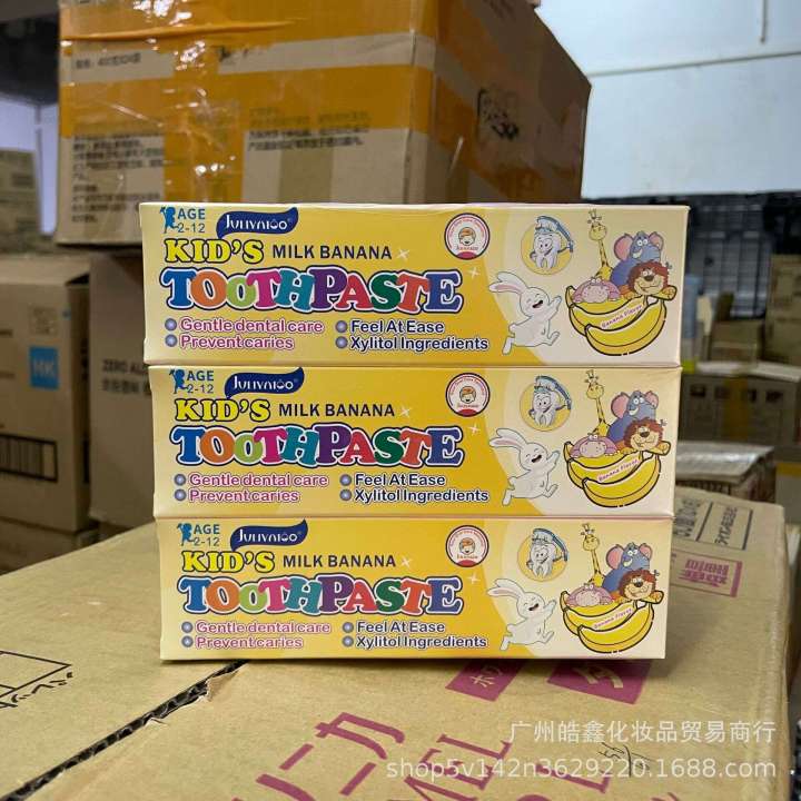 Hong%20Kong%20Juliet%20Children's%20Toothpaste%20Strawberry%20Milk%20Banana%20Grape%2060g,%20three%20options%20-%20Image%203