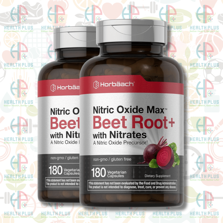 Horbaach%20Nitric%20Oxide%20Beet%20Root%20and%20Precursor%20with%20Nitrates,%20180%20Capsules%20-%20Image%202