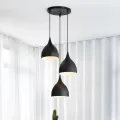 3 Lamp Cluster Shade Hanging Light Set Black Ceiling Pendant Light Shade Minar Shape (Bulb not Included).