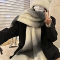 New Irregular Shawl Scarf Women Winter Warm Thickened Gradient Pashmina Scarves Classic Tassel Outdoor Windbreak Big Shawl. 
