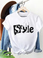 Love Letter Style Cute 90s Print Top Short Sleeve Women Fashion O-neck T Shirt Clothing Casual Lady Graphic Tee T-Shirt.