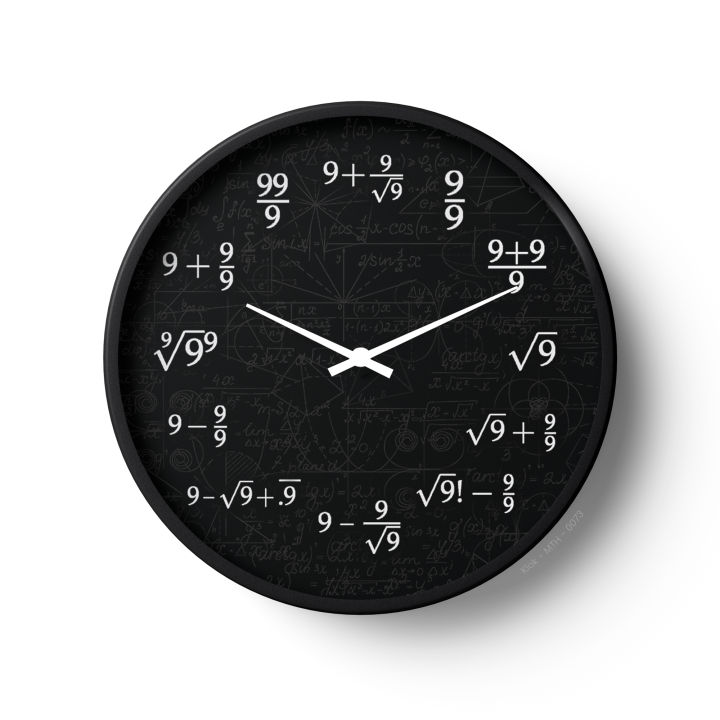 Math Equations Art Wall Clock