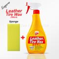 Kangaroo Leather & Tire Wax, Dashboard, plastic, Leather, Rubber and inside door cleaner-shiner - Korean (500ml). 