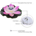 Migeet 0.1W Solar Powered Multi-colored LEDs Lotus Flower Lamp RGB Water Resistant Outdoor Floating Pond Night Light Auto On / Off for Garden Pool Party Ideal Gift Pink.