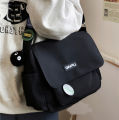 Simple Japanese Bag School Student Shoulder Bag Nylon Handbags Solid Color Leisure Large Capacity Messenger Bag Male Female Bag. 