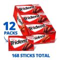 Trident Cinnamon Flavor Chewing Gum Full Box 12 Pack - - 14 stick. 