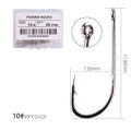 50pcs Long Shank Fishing Hook Straight Handle High Carbon Steel Sharp Barbed Bait Hook Fishing Tackle Accessories. 