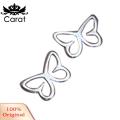 Carat Women Ear Studs Geometric Heart Double Pentagram Butterfly Triangle Girls Stud Earrings. 