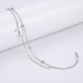 【On Sale】 Lucktune Airplane Pendant Anklet for Women Stainless Steel Plane Double Bead Chain Foot Chain Boho Summer Beach Jewelry.