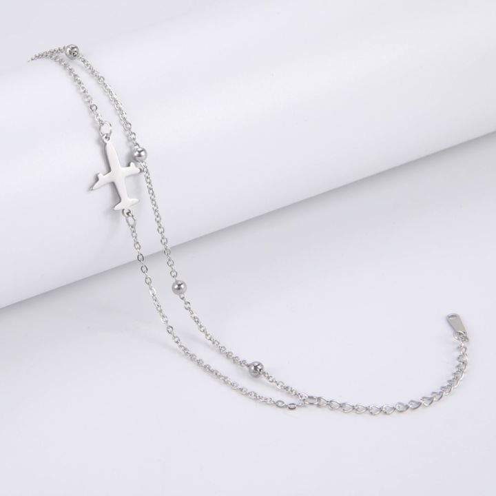 %E3%80%90On%20Sale%E3%80%91%20Lucktune%20Airplane%20Pendant%20Anklet%20for%20Women%20Stainless%20Steel%20Plane%20Double%20Bead%20Chain%20Foot%20Chain%20Boho%20Summer%20Beach%20Jewelry%20-%20Image%205