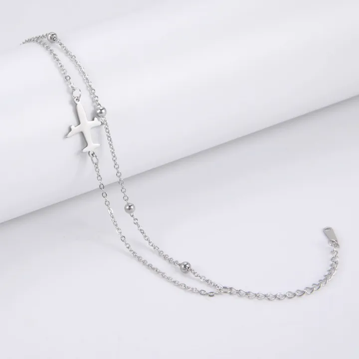%E3%80%90On%20Sale%E3%80%91%20Lucktune%20Airplane%20Pendant%20Anklet%20for%20Women%20Stainless%20Steel%20Plane%20Double%20Bead%20Chain%20Foot%20Chain%20Boho%20Summer%20Beach%20Jewelry%20-%20Image%205