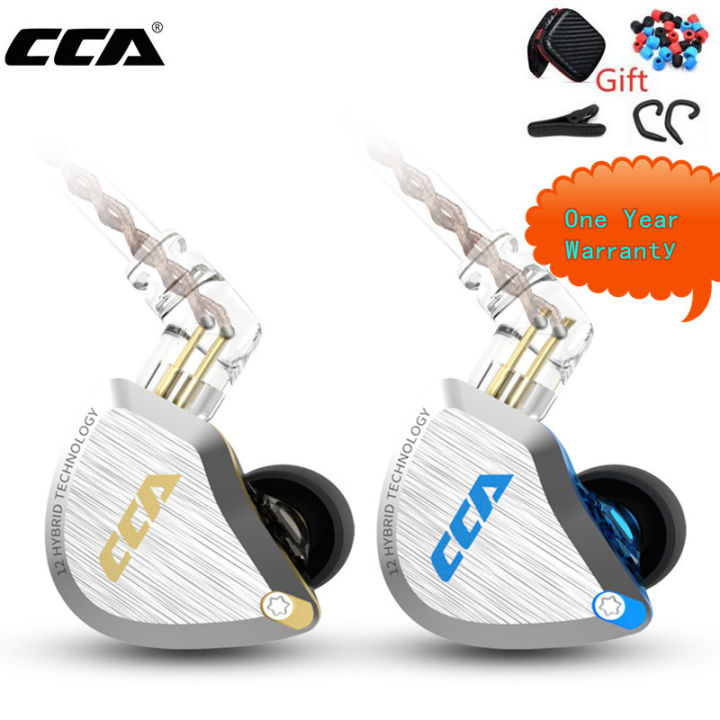 CCA C12 Hybrid Metal Headset HIFI Bass Earbuds In Ear Monitor Noise Cancelling Earphones earpiece C10 C16 ZST ZSN PRO