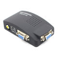 AV to VGA Adapter RCA VGA Converter PC RCA Composite S-Video AV Input to PC VGA LCD Output Converter Switch Box.