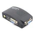 AV to VGA Adapter RCA VGA Converter PC RCA Composite S-Video AV Input to PC VGA LCD Output Converter Switch Box. 