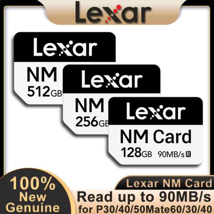 NEW Lexar Memory Card NM Card nCARD 128GB 256GB 512GB Read up to 90MB/s Nano TF Card for Huawei Phone Mate/nova/P60/P50/P40/P30