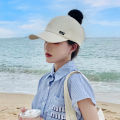 High Ponytail Baseball Cap Half Visor Peaked Cap Girls' Hat Sun Protection Sports Cap Summer Internet Celebrity Peaked Cap.