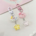 Cute Cloud Keychains Girls Scool Bag Pendants Key Chains INS Keyrings Birthday Gift Star Key Chains Cartoon Bag Pendants Jewelry.