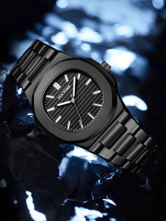 Stainless%20Steel%20Wrist%20Matte%20Quartz%20Watch%20For%20Men-Black%20-%20Watch%20For%20Men%20-%20Image%204