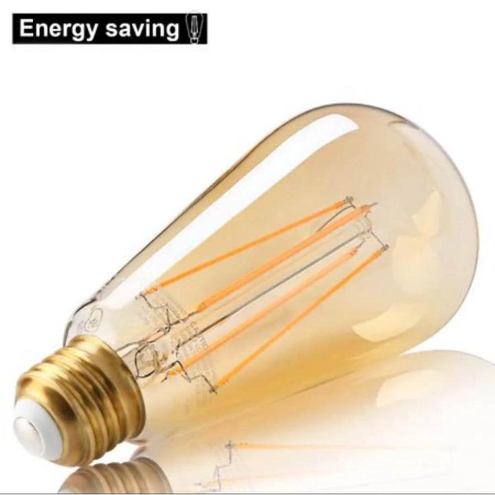 Vintage LED Edison Bulb, 4w/6w, 40w/60w, warm-amber 2700k