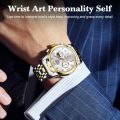 OLE_VS 2889 Men's Fashion Watch Waterproof Diamond set Dial Chronograph Stainless Steel Strap with.