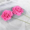 10/20/30Pcs 8cm Heads Artificial PE Foam Rose Flowers With Stem For DIY Bouquet Bridal Wedding Party Decoration Scrapbooking.