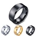 Titanium Steel Finger Rings Set For Man  Silver Gold Black Blue Titanium Steel Ring. 