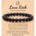 [ New ] Single Circle Beaded Bracelet 8m Tigereye Green Chalcedony Crystal Turquoise Bracelet Elastic String Dream Amethyst Bracelet. 
