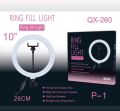 10 inch LED Ring Fill Light Ring light Photography Beauty Light with 3 light modes, 11 adjustable brightness level.