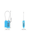 3-Digit Password TSA Steel Wire Lock Customs Code Lock for Travel Suitcase Luggage. 