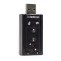 3D Usb Sound Card - Black. 