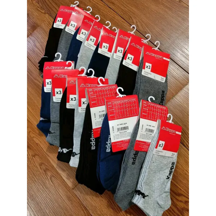 Kappa 3 Pair Premium Quality Ankle socks for all seasons