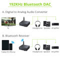 Bluetooth DAC Converter 192KHz Digital to Analog Converter with Headphone Amplifier AAC Built-in 5.0 Receiver.