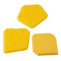 Caulking Tool Kit-14 x Yellow silicone sealant finishing tools
2 x Black caulk remover
2 x Yellow grout scraper
2 x White caulk nozzle
4 x Red caulk nozzle caps-Color as shown.