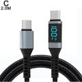 LED Display 100W USB Type C To USB C Cable 0.5/1.5/2m For Huawei IPad Samsung Fast Charging Charger Cable.
